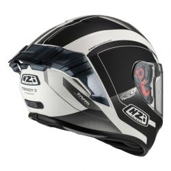 KASK MOTOCYKLOWY NZI TRENDY STREAM ELEGANCE WHITE BLACK TINTED S MATT 