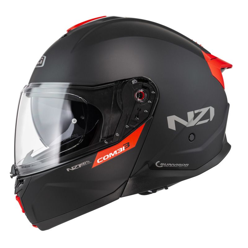 KASK MOTOCYKLOWY NZI COMBI 3 DUO SOLID NOUVEAU MATT BLACK 