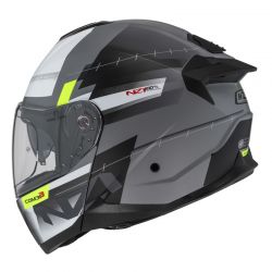 KASK MOTOCYKLOWY NZI COMBI 3 DUO METRIC NARDO GREY WHITE MATT 