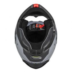 KASK MOTOCYKLOWY NZI COMBI 3 DUO METRIC NARDO GREY WHITE MATT 