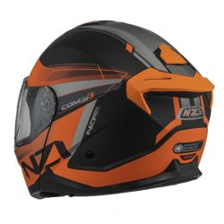 KASK MOTOCYKLOWY NZI COMBI 3 DUO DAILY BLACK ORANGE ANTRACITE MATT 