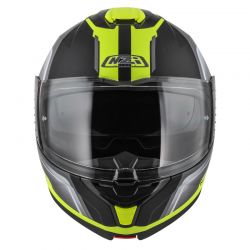 KASK MOTOCYKLOWY NZI COMBI 3 DUO ORBE BLACK ANTRACITE YELLOW MATT 