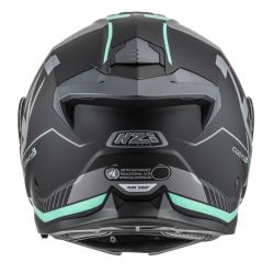 KASK MOTOCYKLOWY NZI COMBI 3 DUO ORBE BLACK ANTRACITE BEIGE TURQUOISE MATT 