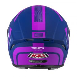 KASK MOTOCYKLOWY NZI TRENDY STREAM CONNECTED DARK BLUE PINK MATT 