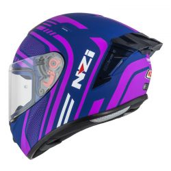 KASK MOTOCYKLOWY NZI TRENDY STREAM CONNECTED DARK BLUE PINK MATT 