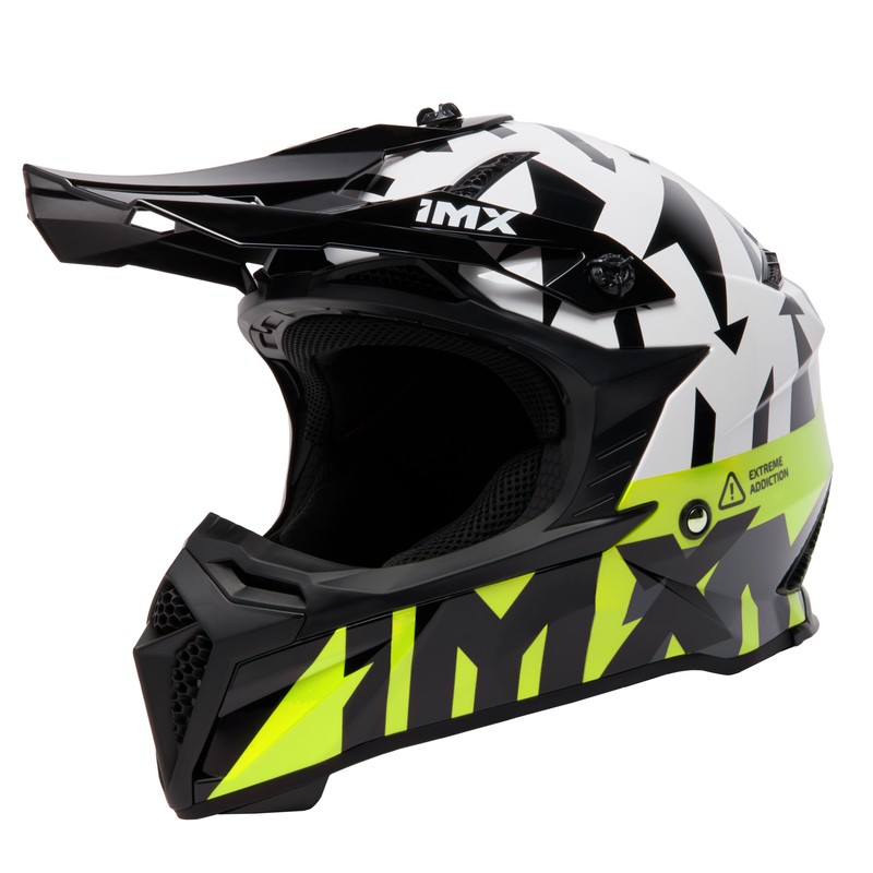 KASK IMX FMX-02 BLACK/WHITE/FLO YELLOW/GREY GLOSS GRAPHIC XS ENDURO CROSS