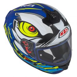 KASK MOTOCYKLOWY NZI TRENDY STREAM OCELO BLUE WHITE SKY BLUE MATT 