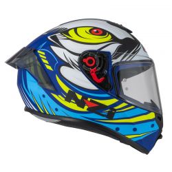 KASK MOTOCYKLOWY NZI TRENDY STREAM OCELO BLUE WHITE SKY BLUE MATT 