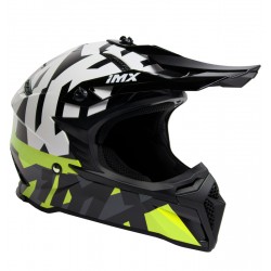 KASK IMX FMX-02 BLACK/WHITE/FLO YELLOW/GREY GLOSS GRAPHIC XS ENDURO CROSS