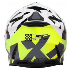 KASK IMX FMX-02 BLACK/WHITE/FLO YELLOW/GREY GLOSS GRAPHIC XS ENDURO CROSS