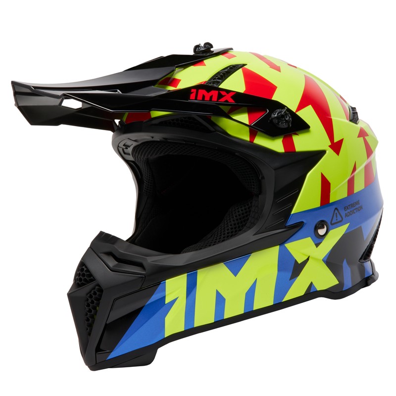 KASK IMX FMX-02 BLACK/FLUO YELLOW/BLUE/FLUO RED GLOSS GRAPHIC XS ENDURO CROSS