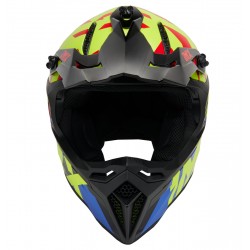KASK IMX FMX-02 BLACK/FLUO YELLOW/BLUE/FLUO RED GLOSS GRAPHIC XS ENDURO CROSS