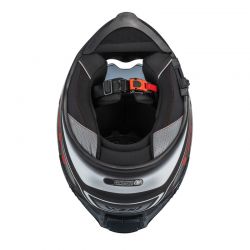 KASK MOTOCYKLOWY NZI EURUS 4 STREAM DUO CHARMANT BLACK WHITE TINTED S MATT 