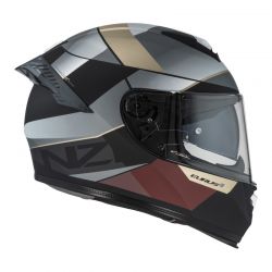KASK MOTOCYKLOWY NZI EURUS 4 STREAM DUO VANGUARD BLACK SAND RED TINTED S MATT 