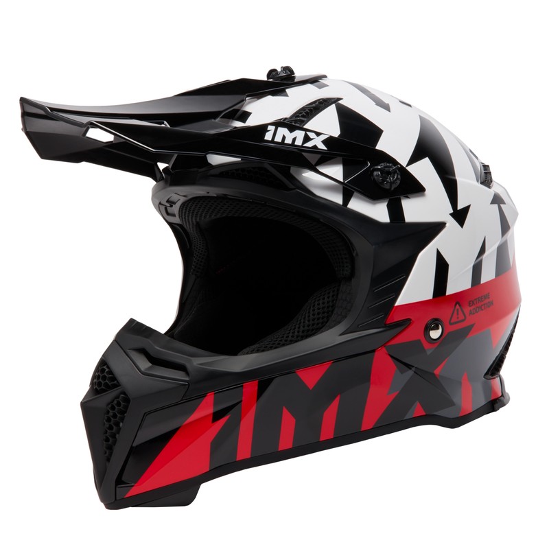 KASK IMX FMX-02 BLACK/WHITE/FLO RED/GREY GLOSS GRAPHIC XS ENDURO CROSS