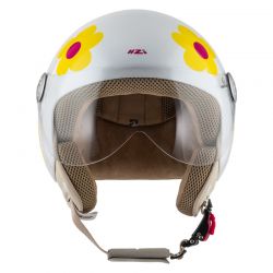 KASK MOTOCYKLOWY NZI PASARELA MARGARITAS NARANJA Y ROSA 