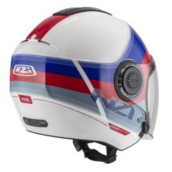 KASK MOTOCYKLOWY NZI CIVIC SUNSET WHITE BLUE RED 