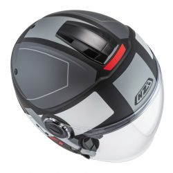 KASK MOTOCYKLOWY NZI CIVIC CONQUEST BLACK ANTRACITE GREY MATT 