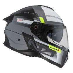 KASK MOTOCYKLOWY NZI COMBI 3 DUO METRIC NARDO GREY WHITE MATT 