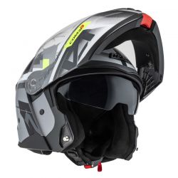 KASK MOTOCYKLOWY NZI COMBI 3 DUO METRIC NARDO GREY WHITE MATT 