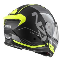 KASK MOTOCYKLOWY NZI COMBI 3 DUO ORBE BLACK ANTRACITE YELLOW MATT 