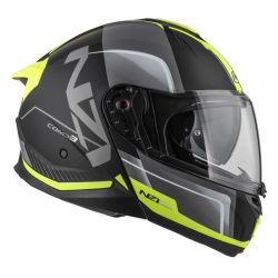 KASK MOTOCYKLOWY NZI COMBI 3 DUO ORBE BLACK ANTRACITE YELLOW MATT 