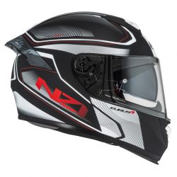 KASK MOTOCYKLOWY NZI EURUS 4 STREAM DUO CHARMANT BLACK WHITE TINTED S MATT 