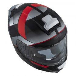 KASK MOTOCYKLOWY NZI EURUS 4 STREAM DUO VANGUARD BLACK ANTRACITE RED TINTED S MATT 