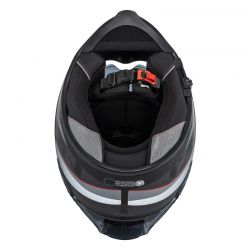 KASK MOTOCYKLOWY NZI EURUS 4 STREAM DUO VANGUARD BLACK ANTRACITE RED TINTED S MATT 