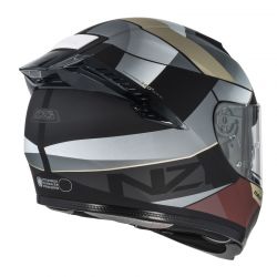 KASK MOTOCYKLOWY NZI EURUS 4 STREAM DUO VANGUARD BLACK SAND RED TINTED S MATT 