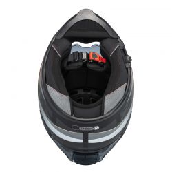 KASK MOTOCYKLOWY NZI EURUS 4 STREAM DUO VANGUARD BLACK SAND RED TINTED S MATT 