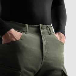 JEANSY MOTOCYKLOWE REBELHORN FASTER OLIVE GREEN 