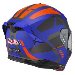 KASK MOTOCYKLOWY NZI GO RIDER STREAM DUO TRIDENT BLUE ANTRACITE ORANGE MATT 