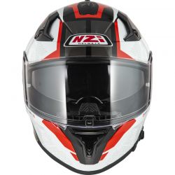KASK MOTOCYKLOWY NZI GO RIDER STREAM DUO TRIDENT BLACK GREY RED 
