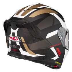 KASK MOTOCYKLOWY NZI GO RIDER STREAM DUO TRIDENT BLACK GREY GOLD MATT 