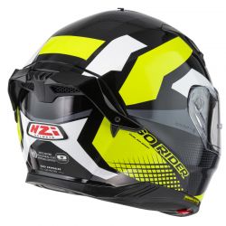 KASK MOTOCYKLOWY NZI GO RIDER STREAM DUO QUADRI BLACK GREY YELLOW 