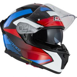 KASK MOTOCYKLOWY NZI GO RIDER STREAM DUO QUADRI BLACK RED BLUE 