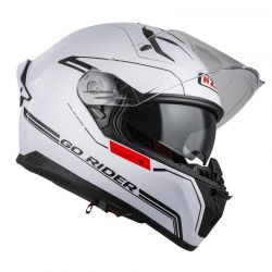 KASK MOTOCYKLOWY NZI GO RIDER STREAM DUO SOLID NOUVEAU WHITE 