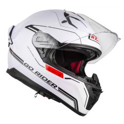 KASK MOTOCYKLOWY NZI GO RIDER STREAM DUO SOLID NOUVEAU WHITE 