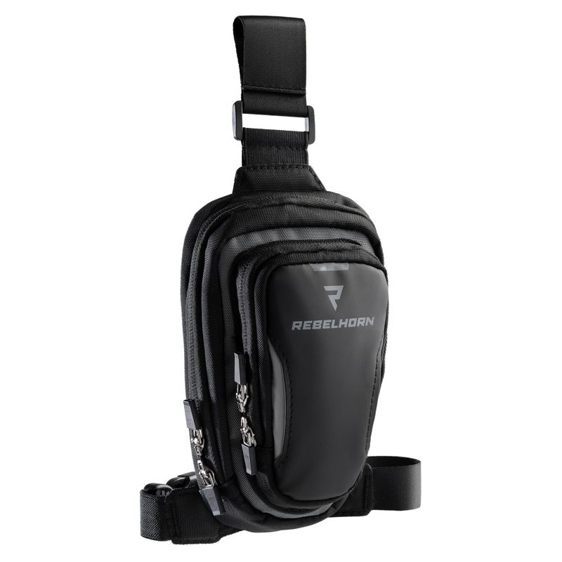 TORBA NA NOGĘ REBELHORN HIP 2 BLACK GREY 