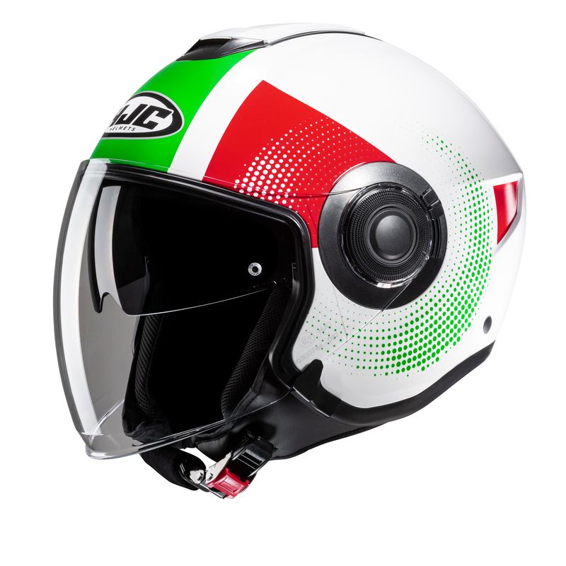 KASK MOTOCYKLOWY HJC I40N PYLE WHITE GREEN 