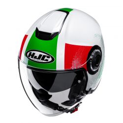 KASK MOTOCYKLOWY HJC I40N PYLE WHITE GREEN 