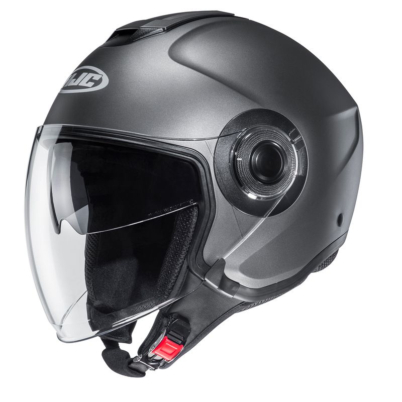 KASK MOTOCYKLOWY HJC I40N SOLID SEMI FLAT TITANIUM 