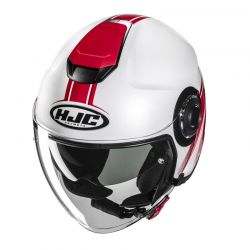 KASK MOTOCYKLOWY HJC I40N VISION WHITE RED 
