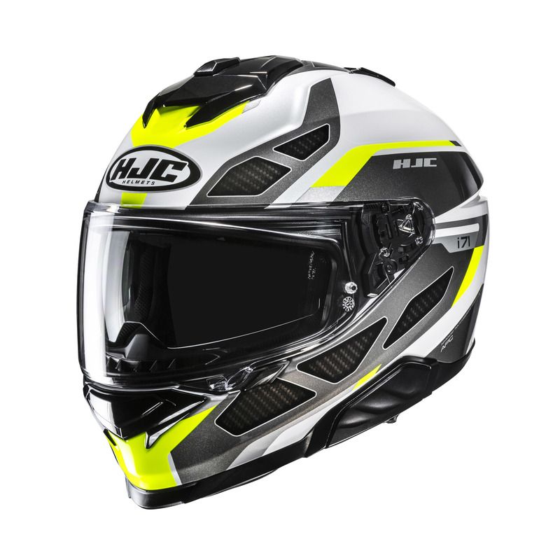 KASK MOTOCYKLOWY HJC I71 ZEST WHITE YELLOW 