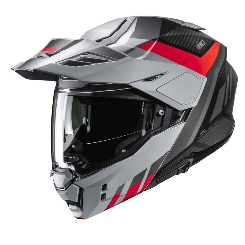 KASK MOTOCYKLOWY HJC I80 IMES GREY RED 