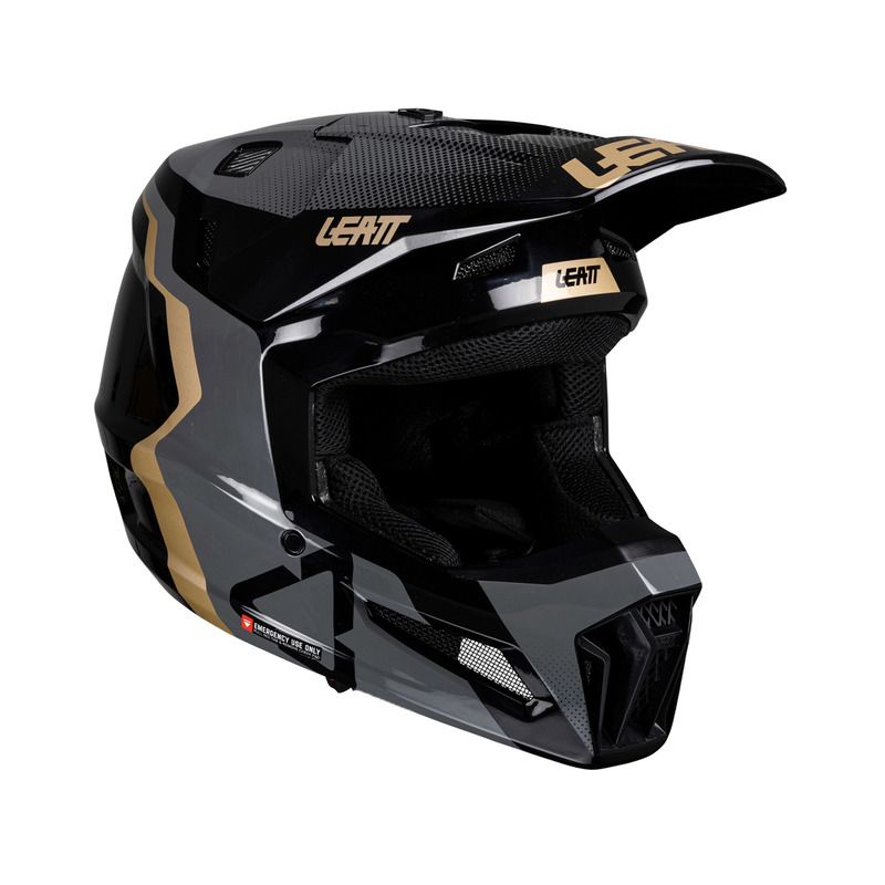 KASK MOTOCYKLOWY Z GOGLAMI JUNIOR LEATT KIT MOTO 3.5 BLACK 