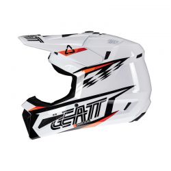 KASK MOTOCYKLOWY Z GOGLAMI JUNIOR LEATT KIT MOTO 3.5 WHITE 