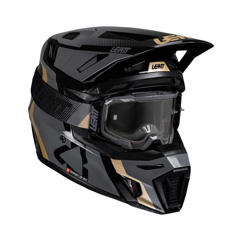 KASK MOTOCYKLOWY Z GOGLAMI LEATT KIT MOTO 8.5 BLACK 
