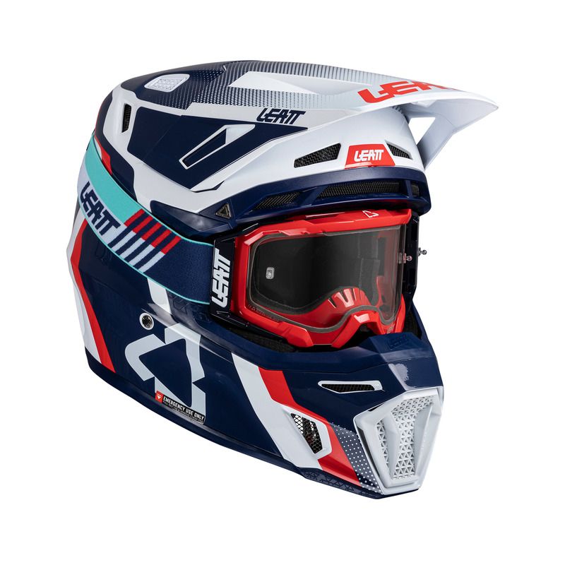 KASK MOTOCYKLOWY Z GOGLAMI LEATT KIT MOTO 8.5 ROYAL 